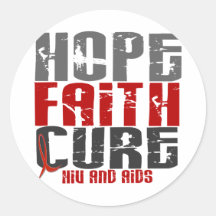 AIDS / HIV HOPE FAITH CURE STICKER
