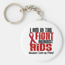 AIDS HIV In The Fight 1 Friend Key Chain
