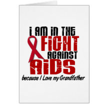 AIDS HIV In The Fight 1 Grandfather Greeting Cards