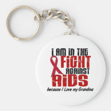 AIDS HIV In The Fight 1 Grandma Key Chains