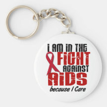 AIDS HIV In The Fight 1 I Care Key Chain