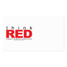 AIDS/HIV pensent le rouge Cartes De Visite Professionnelles