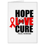 AIDS Hope Love Cure Greeting Cards