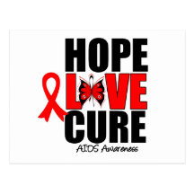 AIDS Hope Love Cure Postcards