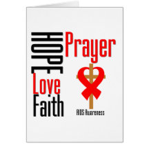 AIDS Hope Love Faith Prayer Cross Greeting Card