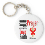AIDS Hope Love Faith Prayer Cross Key Chains