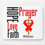 AIDS Hope Love Faith Prayer Cross Mouse Mat