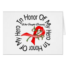 AIDS  In Honour Of My Hero Who Fought Bravely Card