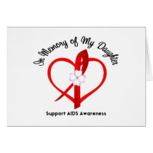 AIDS In Memory of My Daughter Greeting Card