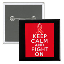 AIDS Keep Calm and Fight On Pin