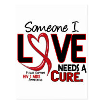 AIDS NEEDS A CURE 2 POSTCARD