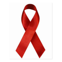 aids-ribbon post card