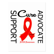 AIDS Support Advocate Cure Post Card