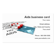 Aids support and prevent business card