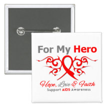 AIDS Tribal Ribbon Hero Buttons