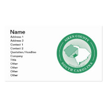 Aiken county seal business card template
