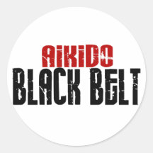 Aikido Black Belt Stickers