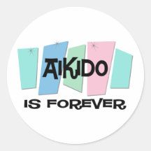Aikido Is Forever Round Stickers