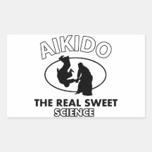 Aikido Martial Arts Designs Rectangular Sticker