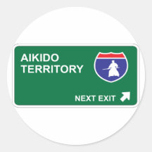 Aikido Next Exit Round Sticker