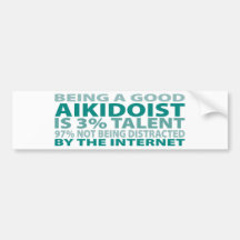 Aikidoist 3% Talent Bumper Sticker