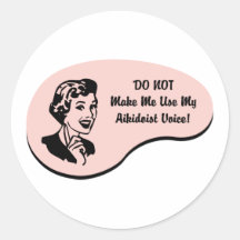 Aikidoist Voice Round Stickers