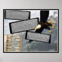 AILES INSPIRÉES D'EAGLE D'AFFICHE DE 40:31 D'ISAÏE