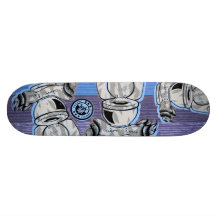 AIM LOW BLUE SKATE BOARD DECK