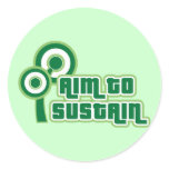 Aim To Sustain Round Sticker