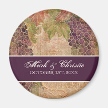 Aimant âgé de mariage de vignoble de raisin