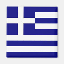 Aimant avec le drapeau de la Grèce