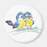 Aimant bleu d'oiseaux
