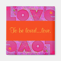 Aimant carré de VALENTINE LOVE-HEART