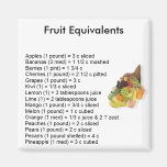 Aimant carré d'équivalents de fruit