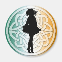 Aimant celtique de drapeau de danseur irlandais