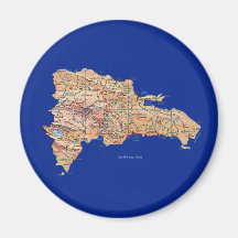Aimant de carte de la République Dominicaine