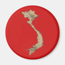 Aimant de carte du Vietnam