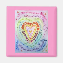 Aimant de coeur de Cancer d'arc-en-ciel