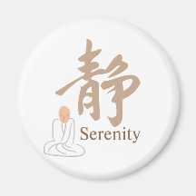 Aimant de kanji de sérénité