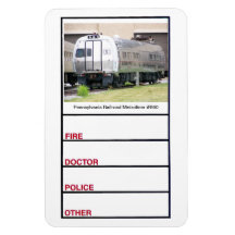 Aimant de photo de Metroliner #860 de chemin de fe Magnets Rectangulaire