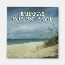 Aimant de photo de souvenir de voyage des Bahamas