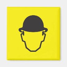 Aimant de pictogramme, casque antichoc