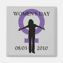 Aimant de silhouette du jour des femmes