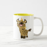 Aimant de sourire mignon d'hyène de bande dessinée tasses