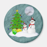 Aimant de vacances de bonhomme de neige