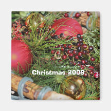 Aimant de vacances de Noël de plantes vertes de pe