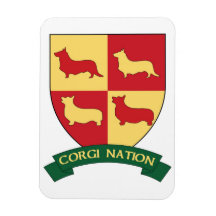 Aimant de voiture de nation de corgi magnet souple