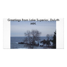 Aimant et carte photo du lac Supérieur Photocartes Personnalisées