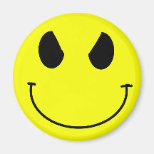Aimant mauvais de smiley de visage
