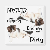 Aimant mignon de lave-vaisselle de chat
